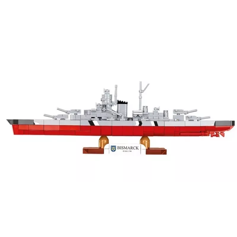 Konstrukciju komplekts Cobi kaujas kuģa Bismarck modelis, 590 detaļas