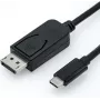 Roline - ārējais video adapteris - USB-C 3.1 - DisplayPort - melns