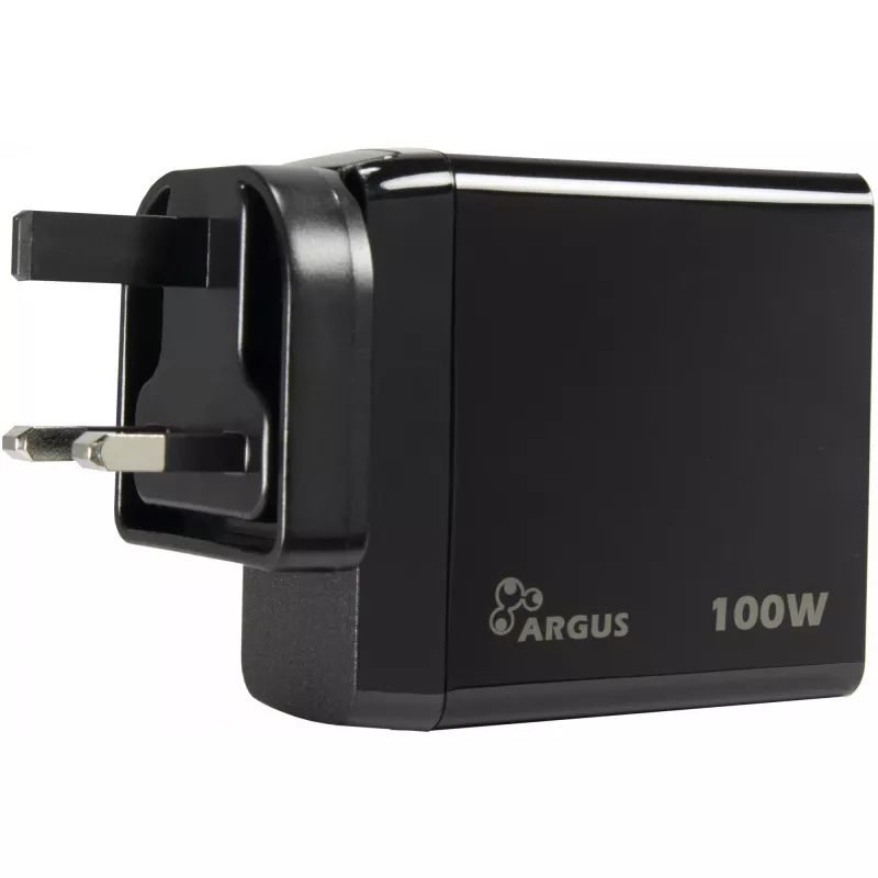 PD lādētājs INTER-TECH PD-3100 100W USB-C melns ātrs strāvas adapteris