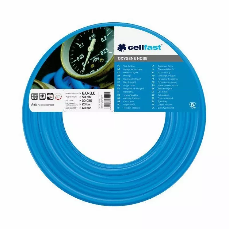 Cellfast CF20020R skābekļa šļūtene metināšanai, 6 mm, 50 m