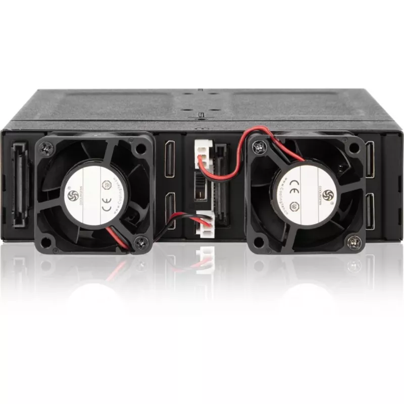 ICY DOCK - ToughArmor MB720MK-B V3 - 4x PCIe 4.0 M.2 NVMe uz 4x OCuLink 1x 5,25 collu nodalījuma mobilajā statīvā, metāla, melns, ar atslēgas slēdzeni (saderīgs ar trim režīmiem)