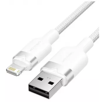 Lightning kabelis Vention LANWF — 1 m, USB-A uz Lightning, balts