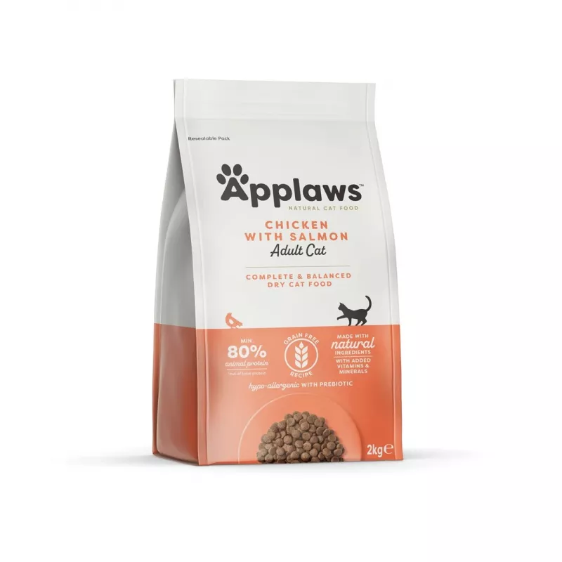 Applaws sausā kaķu barība, vista ar lasi, 2 kg