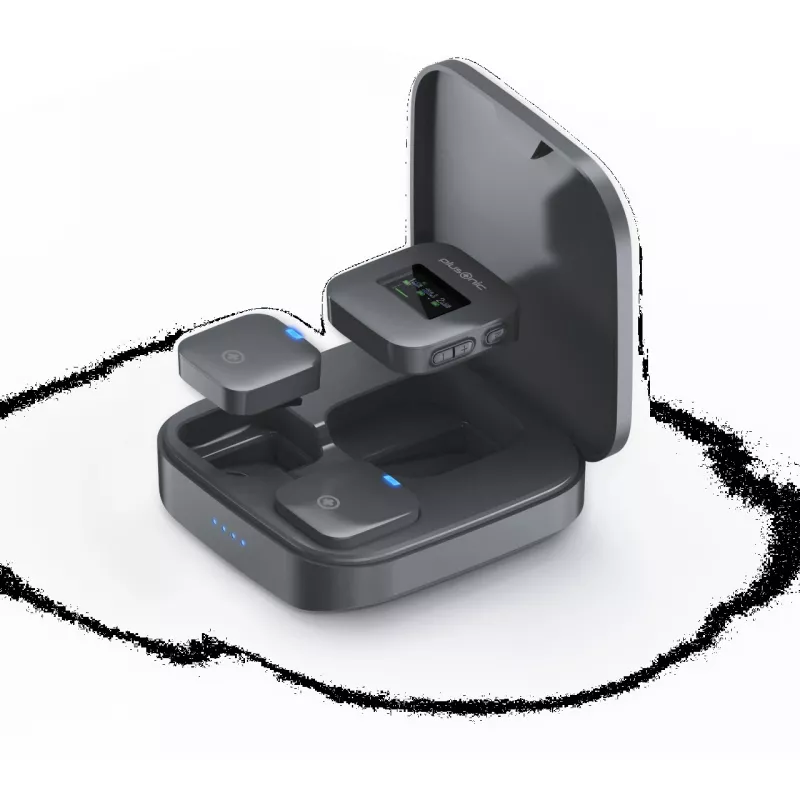 Bezvadu mikrofonu komplekts Plusonic PS-TDS8 ar USB‑C, Lightning un 3.5mm savienojamību
