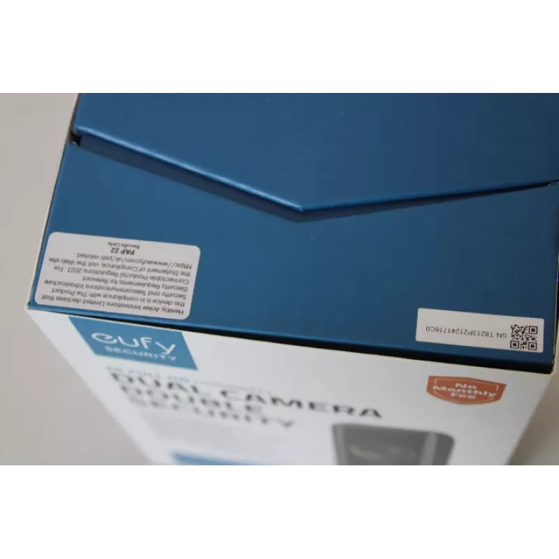 Video durvju zvans Eufy Doorbell 2 Pro — modelis T8213G11SO, melns, atjaunots (noskrāpēta augšdaļa)