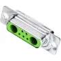 Stieples savienotājs D-Sub 2 Harting 09 69 201 5072 Zaļš Metālisks