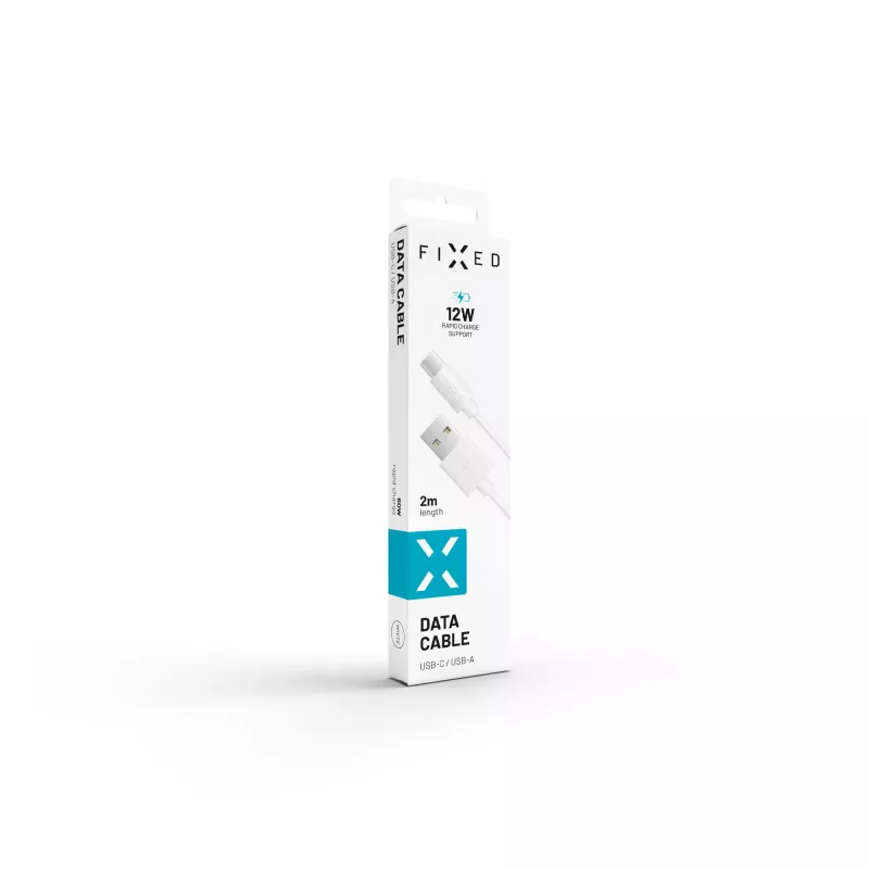 USB–USB-C datu un uzlādes kabelis FIXED FIXD-UC2M-WH — 2,0 m, balts