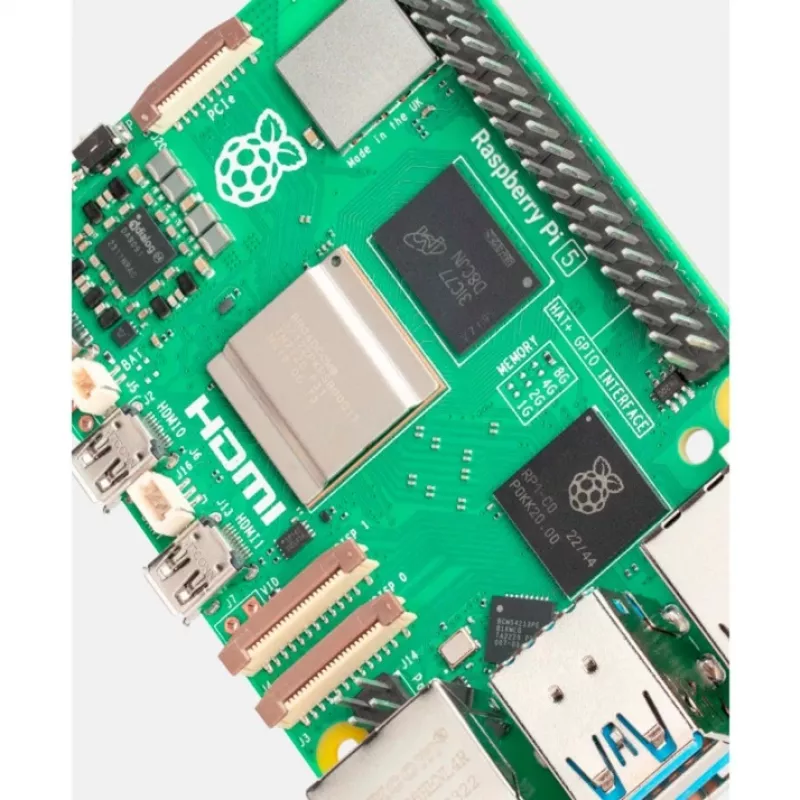 Vienas plates dators Raspberry Pi 5 2 GB RAM, Raspberry — kompakts izstrādes plates dators, mazjaudas SBC