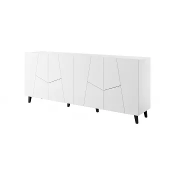 Kumode Cama Meble ETNA 200x42x82 cm, matēti balta, skaidu plātne, 16 mm rāmis