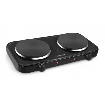 Esperanza Cotopaxi EKH010K elektriskā plītiņa, 2 sildvirsmas (15,5 cm), 2000 W, melna