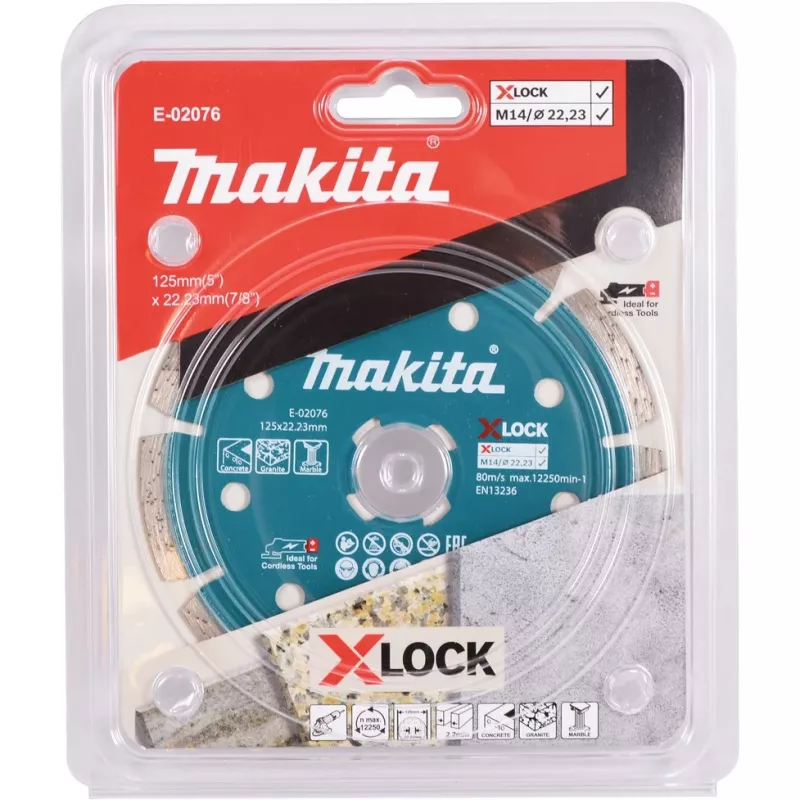 Makita - dimanta griešanas disks - betonam, granītam, marmoram - 125 mm - piemērots Makita GA041GM201, XGT GA041GZ
