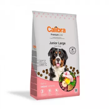 CALIBRA Premium Line Junior Large Chicken - sausā suņu barība - 12kg