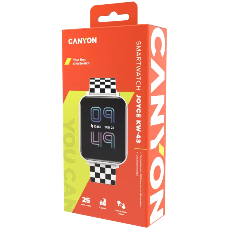 Smartwatch Canyon CNE-KW43 Melns balta