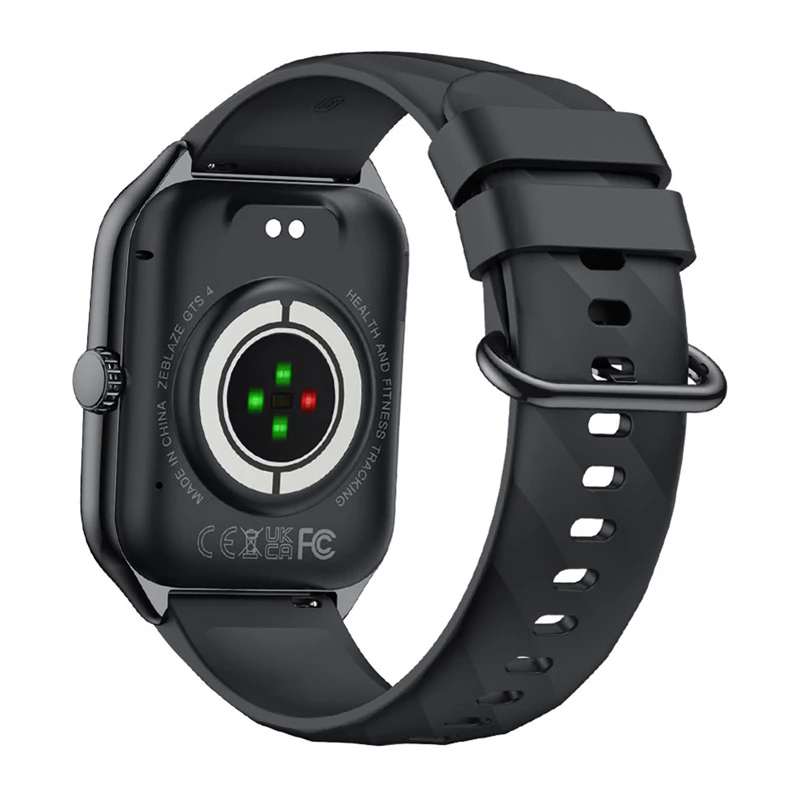Viedpulkstenis Zeblaze GTS 4 — 1,94 collas (4,93 cm) AMOLED, 466×466 px, skārienjutīgs, Wi‑Fi, silikona siksniņa, melns
