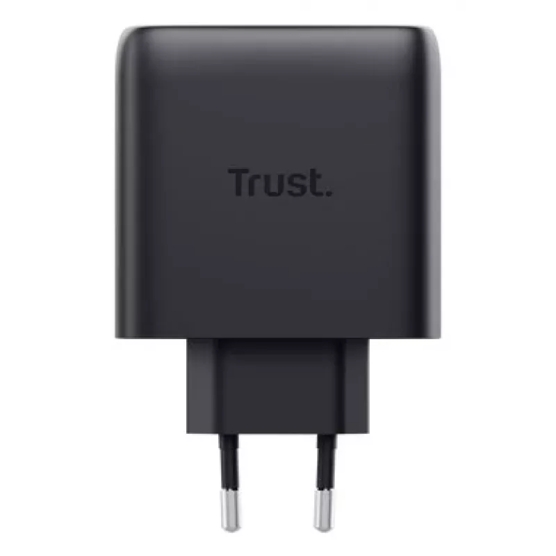 Lādētājs Trust Maxo 65W 2-Port USB-C GaN Lādētājs Ātrā Uzlāde Melns
