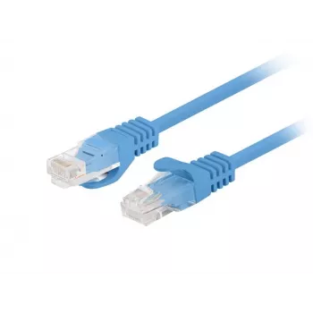 Tīkla komutācijas kabelis LANBERG Cat6 U/UTP 0,25 m RJ-45 uz RJ-45 zils