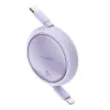 Baseus Free2Pull - 20 W USB-C uz Lightning izvelkams kabelis, 1 m (violets)