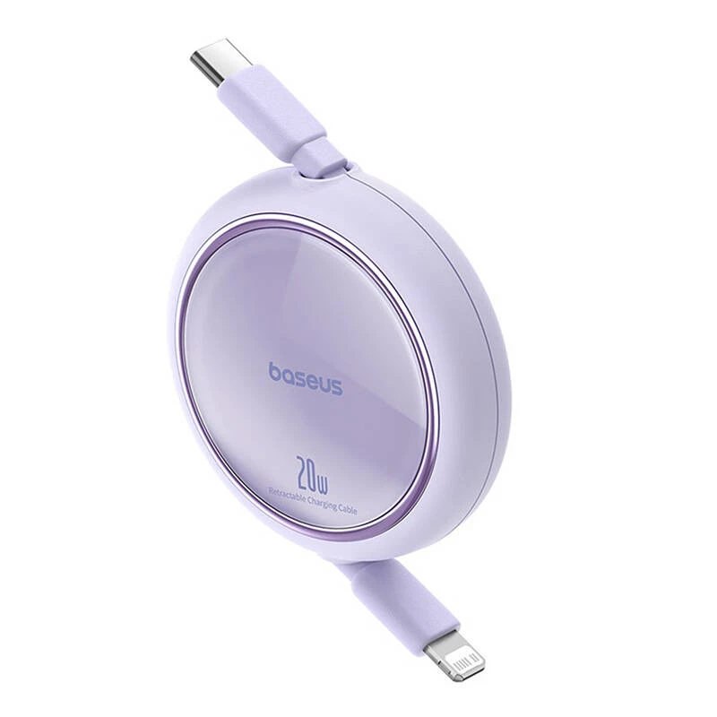 Baseus Free2Pull - 20 W USB-C uz Lightning izvelkams kabelis, 1 m (violets)