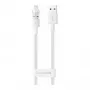 USB kabelis Baseus Silky Series 2.4A 2m Balts — USB uzlādes un datu kabelis, 2.4A, 2 m, balts