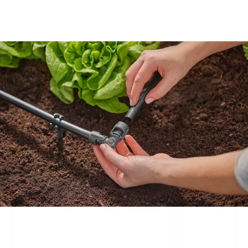 Cauruļu savienotājs Gardena 13202-20 piemērots pilienveida laistīšanas sistēmai