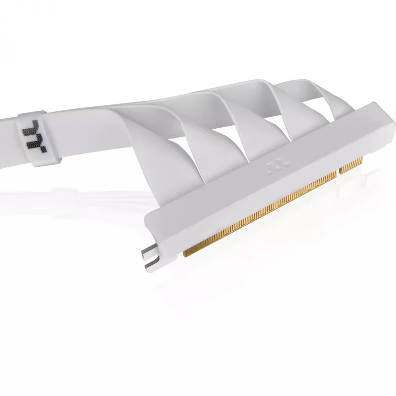 Thermaltake PCI-E 4.0 Dual 90 grādu rizera kabelis, 40 cm, balts (AC-077-CO6OTN-C1)