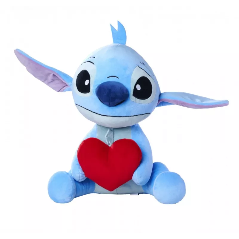 Plīša rotaļlieta SIMBA Stitch ar sirdi 50 cm, mīksts glāstāms tēls