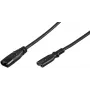 Wentronic IEC-60320-C8 uz IEC-60320-C7 2m C8 savienotājs uz C7 savienotāju melns (97201)