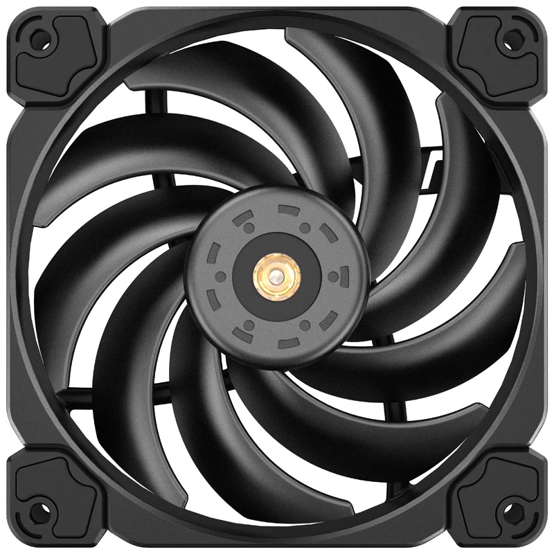 120 mm korpusa ventilators Jonsbo HF-120 PWM, melns, 120×120×25 mm, PWM vadība
