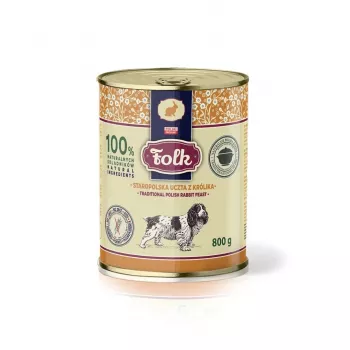 FOLK Tradicionāla poļu trušu mielasta - slapjā suņu barība - 800g