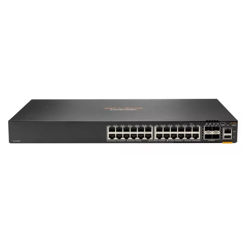 Pārvaldāms slēdzis HPE Aruba Networking CX 6200F 24G PoE 4SFP+ 370W