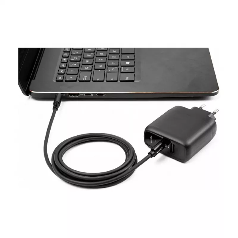 DeLOCK klēpjdatora uzlādes kabelis USB Type-C vīrišķais uz Dell 4.5 x 3.0 mm vīrišķais 1,5 m 20 V