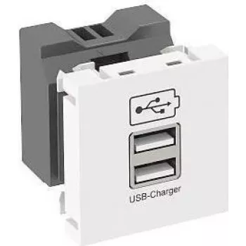 OBO USB lādētājs ar 2.1A lādēšanas strāvu MTG-2UC2.1 RW1 - 45 x 45 mm (6105300)
