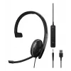 EPOS ADAPT 135 USB II austiņas ar vadu, galvas saite, birojam/zvanu centram, USB Type-A, melna