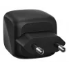 Iekštelpu maiņstrāvas ātrais lādētājs Belkin WCH019kqBK — 2× USB‑C, melns, OVP/OC/OT/SC aizsardzība
