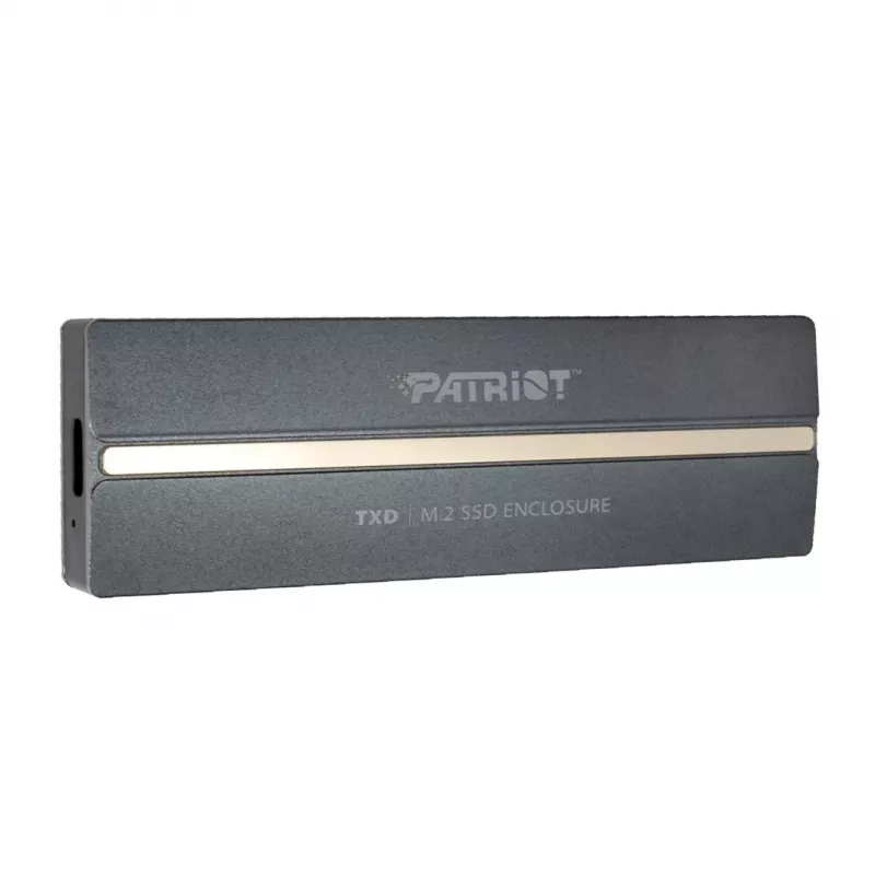 Ārējais NVMe M.2 PCIe SSD korpuss PATRIOT PV810UPNGM — USB-C 3.2 Gen 2, atbalsta 2230/2242/2260/2280, līdz 8 TB, alumīnija, pelēks