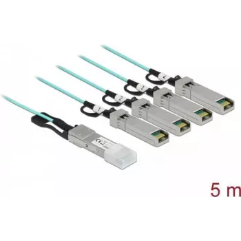 Aktīvais optiskais kabelis QSFP+ uz 4 x SFP+ 5 m DeLOCK 84069