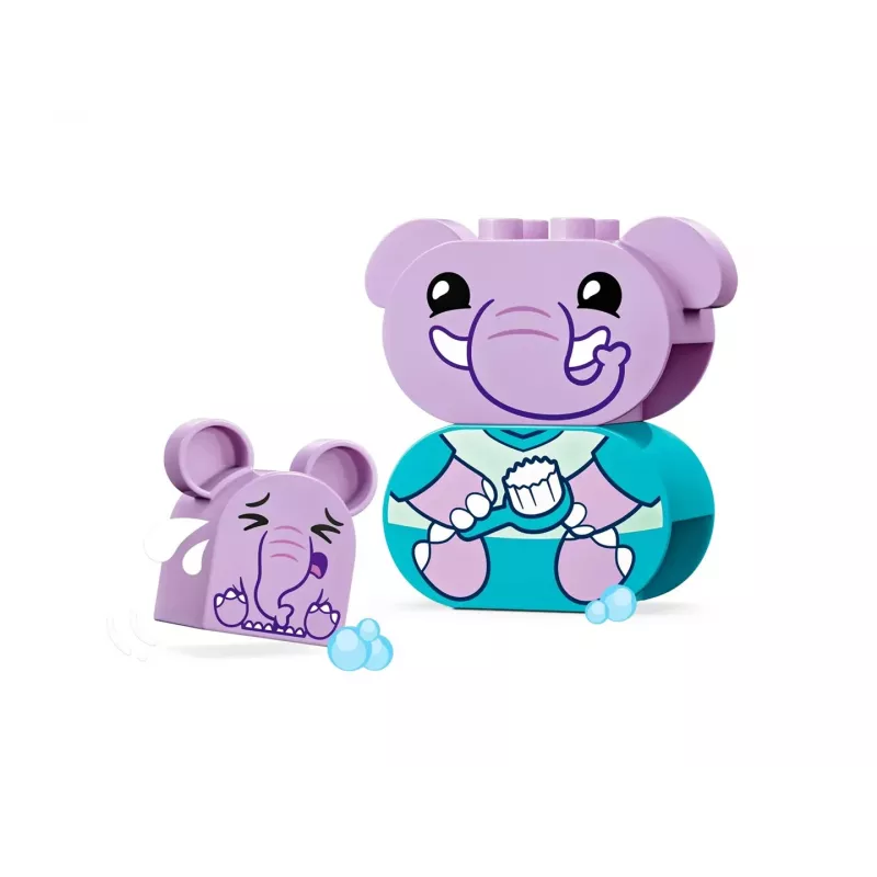 LEGO DUPLO Vannas laika komplekts 10413 — peldēšanās tematikas rotaļu komplekts mazuļiem, 15 gab., ieteicamais vecums 1,5+