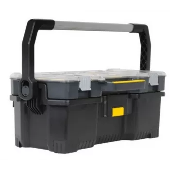 Stanley 1-97-514 mazo detaļu/instrumentu kaste Melns, Caurspīdīgs