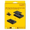HDD/SSD korpuss DeLOCK 42020 Melns 2,5 collu USB Type-C 10 Gbit/s