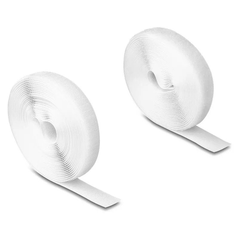 DeLOCK lieljaudas āķa un cilpas lente 5m x 20mm balta