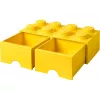 LEGO Drawer Brick 8 — dzeltens (modelis 40061732) uzglabāšanas atvilktne klucīšiem un mazām detaļām