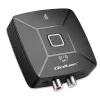 QOLTEC 56981 bezvadu Bluetooth audio raidītājs/uztvērējs ar NFC, AUX/RCA, melns