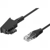Wentronic Goobay - tālruņa kabelis - TAE-F (vīr.) - RJ-45 (vīr.) - 15 m - melns (51236)