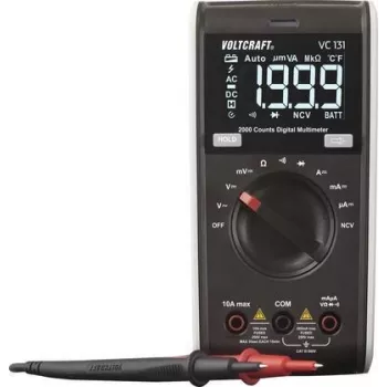 VOLTCRAFT VC131 rokas multimetrs, digitāls CAT III 250 V Displejs (skaitīšanas): 2000 (VC-12232380)