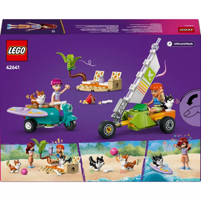 LEGO FRIENDS 42641 Piedzīvojumi ar sērfotājiem suņiem un skrejriteni