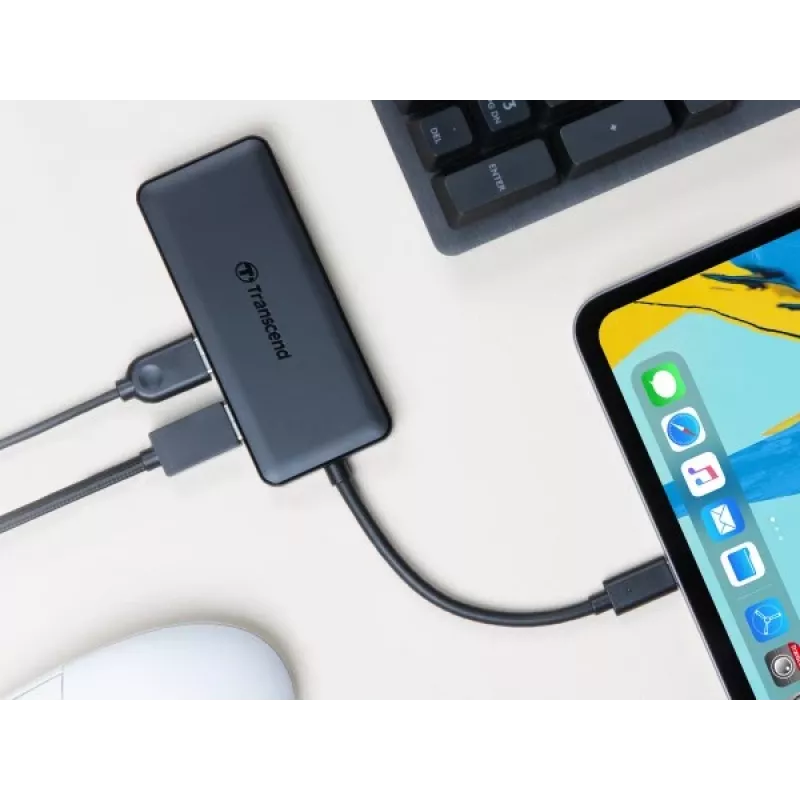 Transcend HUB5C USB 3.2 Gen 2 (3.1 Gen 2) Type-C melns
