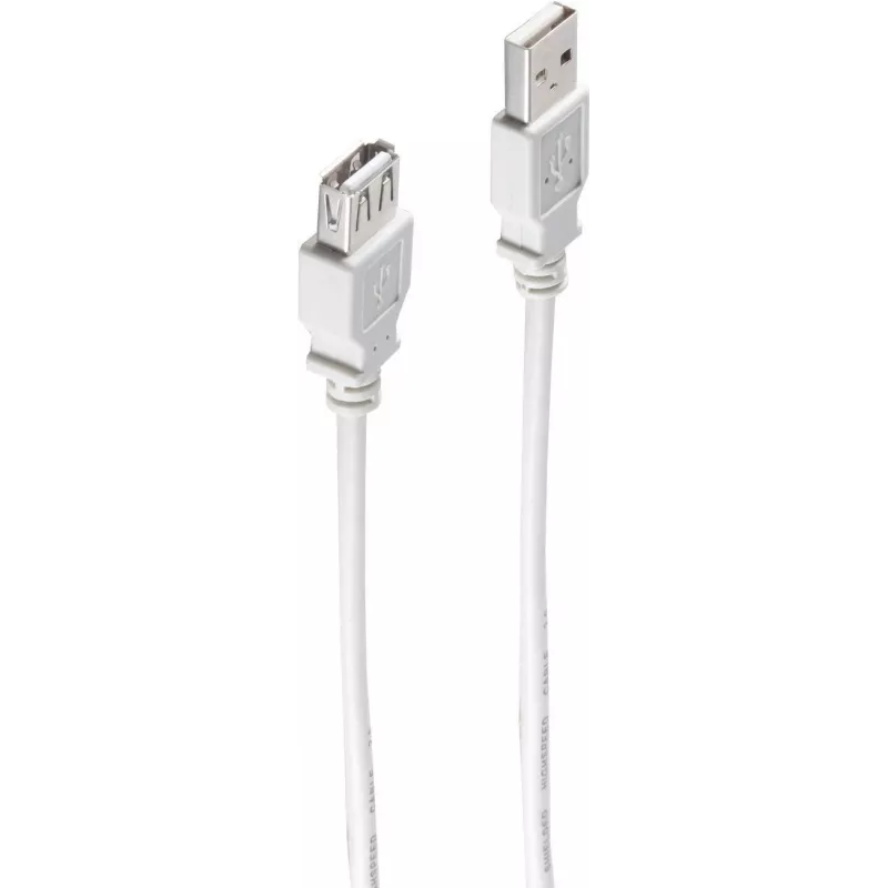 USB kabelis ShiverPeaks BS77122 USB 2.0 1.8 m Pelēks