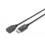 Digitus ASSMANN - DisplayPort pagarinātāja kabelis - DisplayPort (vīr.) - DisplayPort (siev.) - 2 m (DisplayPort 1.2) - lieta forma - melns (AK-340200-020-S)