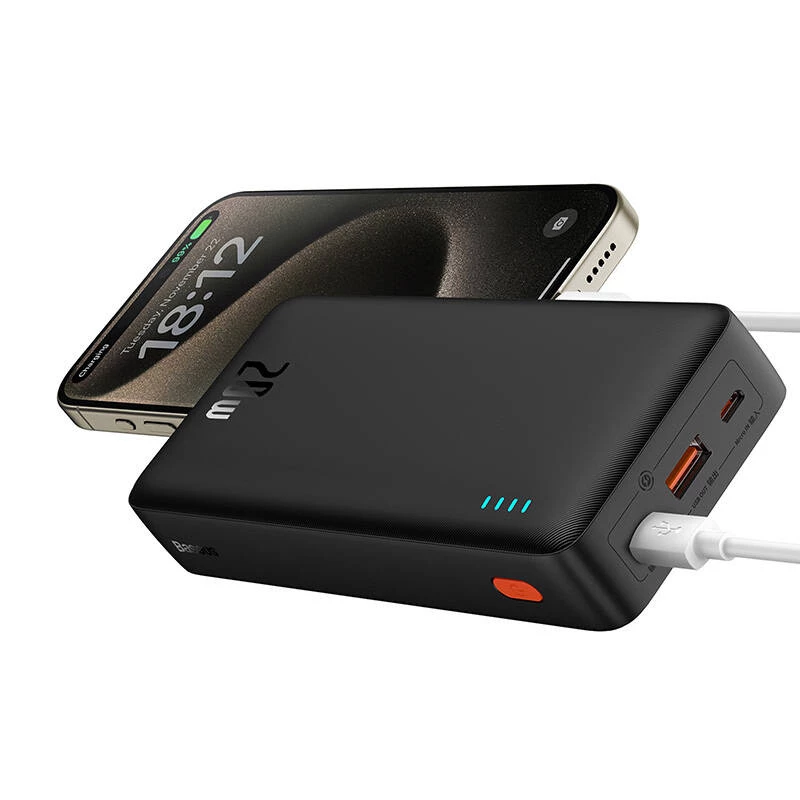 Baseus Airpow Litija polimēra jaudas banka 20000 mAh 20 W Melna