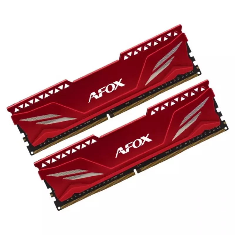 Desktop DDR4 operatīvā atmiņa AFOX 2×16GB 3200MHz CL16 1.35V Nereģistrēta XMP2 Sarkana